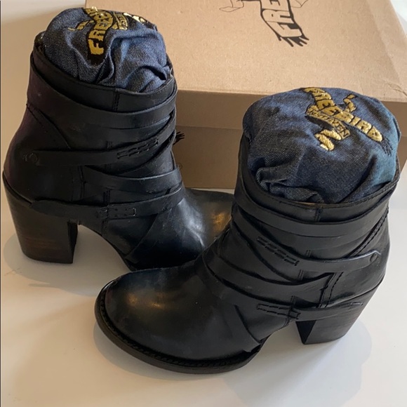 Freebird by Steven Shoes - FreeBird leather boots FB-Gem blk NWT